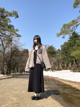 「Ifuru（イフル）のアイテム（ブルゾン）」を使った、Milky2525さん（レディース・158cm）の春コーディネート