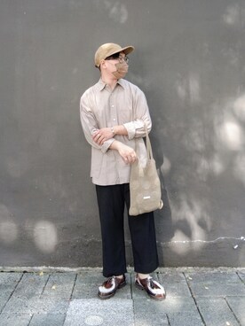 「Hender Scheme（エンダースキーマ）のアイテム（キャップ）」を使った、Jayさん（メンズ・166cm）の夏コーディネート