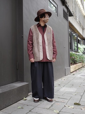 「sillage」｜「アイテム（帽子）」を使った、Jayさん（メンズ・166cm）の冬コーディネート