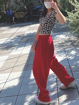 「Bershka（ベルシュカ）のアイテム（シャツ/ブラウス）」を使った、r.kwmrさん（レディース・155cm）の秋コーディネート