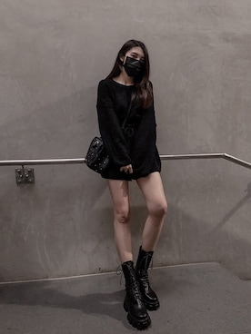 「amai（-）のアイテム」を使った、Vivi Huさん（レディース・159cm）の秋コーディネート