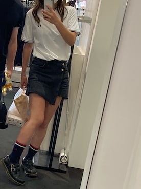 「FRED PERRY（フレッドペリー）のアイテム（ソックス/靴下）」を使った、sさん（レディース・159cm）の夏コーディネート