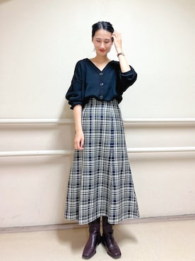 「Te chichi TERRASSE（テチチテラス）のアイテム」を使った、fujiさん（骨格ストレート・レディース・162cm）の秋コーディネート