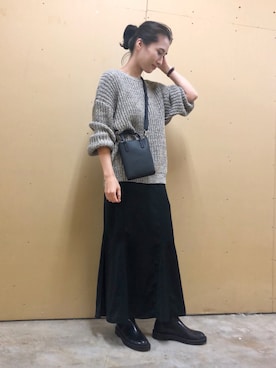 fujiさん（レディース・162cm）の冬コーディネート