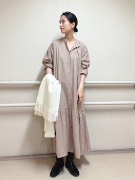 「Te chichi TERRASSE（テチチテラス）のアイテム（ワンピース/ドレス）」を使った、fujiさん（レディース・162cm）の秋コーディネート