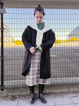 「Te chichi TERRASSE（テチチテラス）のアイテム（その他アウター）」を使った、fujiさん（レディース・162cm）の秋コーディネート