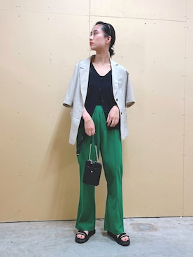 「Te chichi TERRASSE（テチチテラス）のアイテム（テーラードジャケット）」を使った、fujiさん（レディース・162cm）の春コーディネート