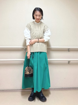 fujiさん（レディース・162cm）の冬コーディネート