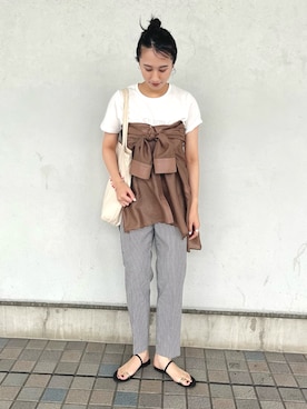 「Te chichi（テチチ）のアイテム」を使った、fujiさん（骨格ストレート・レディース・162cm）の夏コーディネート