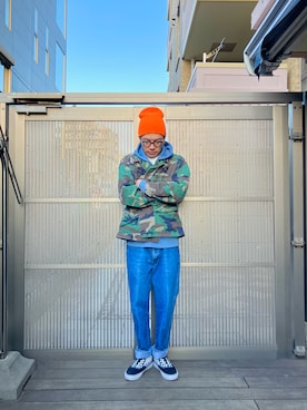 「VANS(バンズ)のアイテム」を使った、KOHさん(メンズ・174cm)の冬コーディネート