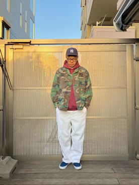 「Dickies（ディッキーズ）のアイテム」を使った、KOHさん（メンズ・174cm）の冬コーディネート