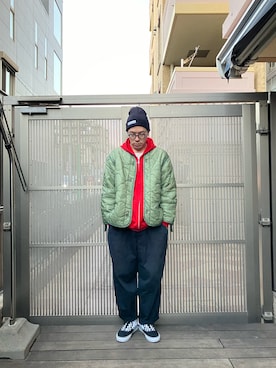 「POLeR（ポーラー）のアイテム」を使った、KOHさん（メンズ・174cm）の冬コーディネート