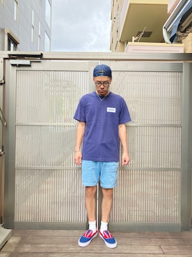 「VANS（バンズ）のアイテム」を使った、KOHさん（メンズ・174cm）の夏コーディネート