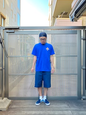 「FRUIT OF THE LOOM（フルーツオブザルーム）のアイテム」を使った、KOHさん（メンズ・174cm）の秋コーディネート