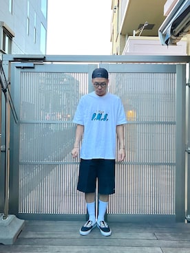 「VANS(バンズ)のアイテム」を使った、KOHさん(メンズ・174cm)の夏コーディネート