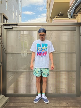 「アイテム（レッグウェア）」を使った、KOHさん（メンズ・174cm）の夏コーディネート