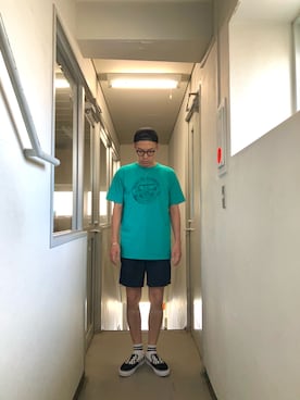 「VANS（バンズ）のアイテム」を使った、KOHさん（メンズ・174cm）の夏コーディネート
