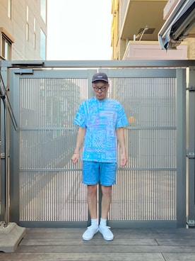 「HANES(ヘインズ)のアイテム」を使った、KOHさん(メンズ・174cm)の夏コーディネート