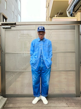 「アイテム（サロペット/オーバーオール）」を使った、KOHさん（メンズ・174cm）の秋コーディネート