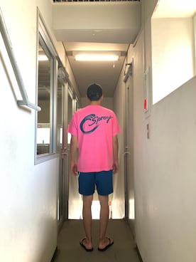 「patagonia（パタゴニア）のP-6 ラベル トラッド キャップ（キャップ）」を使った、KOHさん（メンズ・174cm）の夏コーディネート