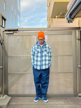 「HUF（ハフ）のアイテム」を使った、KOHさん（メンズ・174cm）の冬コーディネート