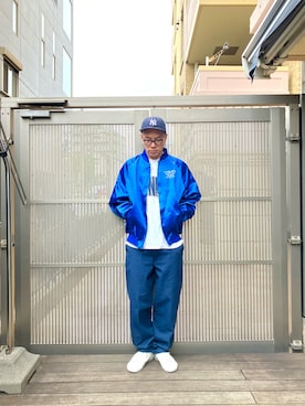 「FRUIT OF THE LOOM（フルーツオブザルーム）のアイテム」を使った、KOHさん（メンズ・174cm）の春コーディネート