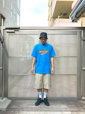 「PUMA(プーマ)のアイテム」を使った、KOHさん(メンズ・174cm)の夏コーディネート