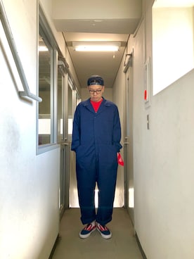 「VANS（バンズ）のアイテム（帽子）」を使った、KOHさん（メンズ・174cm）の春コーディネート