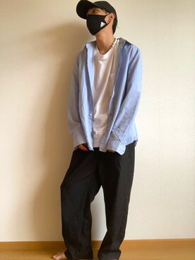 「MYne（マイン）のアイテム（アクセサリー）」を使った、Kさん（メンズ・170cm）の秋コーディネート