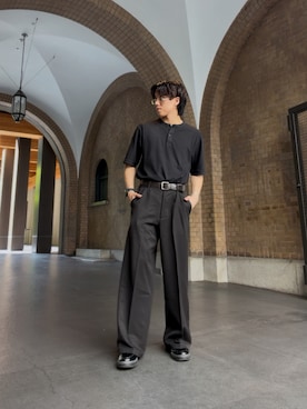 「CLEL（クレイル）のアイテム（パンツ）」を使った、Keishiさん（メンズ・173cm）の秋コーディネート