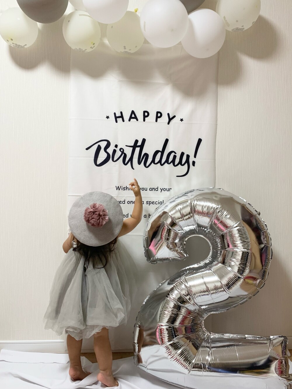 「誕生日、2歳、誕生日コーデ、マールマール」｜「MARLMARLのアイテム（帽子、ピンク系）」を使った、♡MiKo♡さん（キッズ・90cm）の秋コーディネートの1枚目の写真