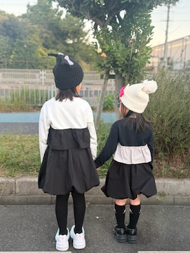 「アイテム（スウェット）」を使った、♡MiKo♡さん（キッズ・123cm）の秋コーディネート