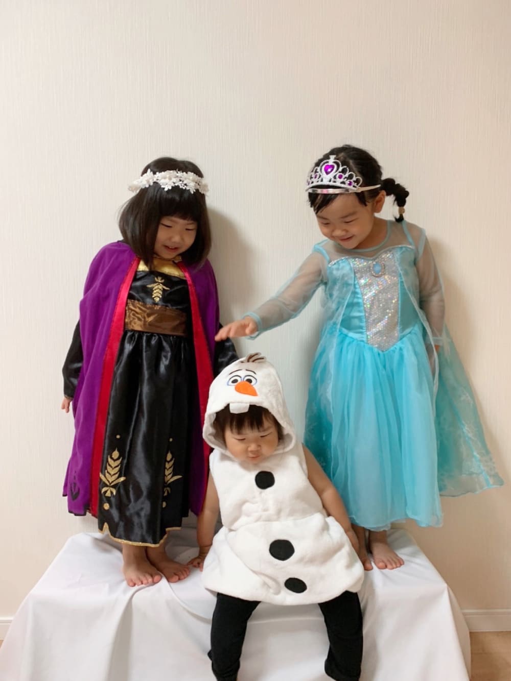 「仮装、ハロウィン、ドレス、ディズニー、コスプレ、オラフ、プリンセス、アナと雪の女王、オソミー、wearhalloween2021」｜「皆でにっこり♡のアイテム（その他、その他）」を使った、♡MiKo♡さん（キッズ・90cm）の秋コーディネートの1枚目の写真
