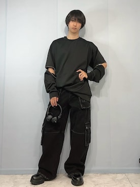 「semantic design（セマンティックデザイン）のアイテム」を使った、達矢さん（メンズ・175cm）の春コーディネート