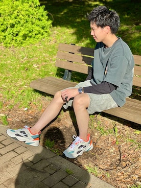 「UNIQLO（ユニクロ）のワッフルヘンリーネックT（長袖）（Tシャツ/カットソー）」を使った、M T Iさん（メンズ・173cm）の春コーディネート