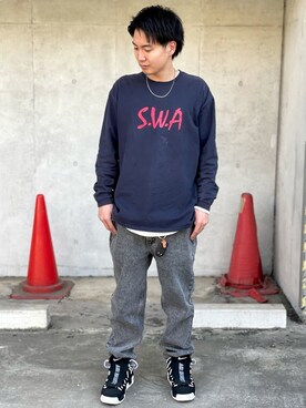 「SWAGGER（スワッガー）のアイテム（トップス）」を使った、M T Iさん（メンズ・173cm）の春コーディネート