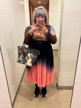 「GABS（ガブス）のアイテム（バッグ）」を使った、しさん（レディース・167cm）の冬コーディネート
