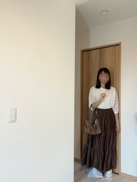 「アイテム（トートバッグ）」を使った、@buru1113さん（レディース・158cm）の秋コーディネート