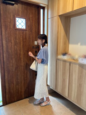 「SHOO・LA・RUE（シューラルー）のアイテム（ハンドバッグ）」を使った、@buru1113さん（レディース・159cm）の夏コーディネート