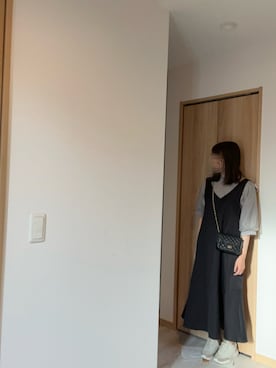 「アイテム（ジャンパースカート）」を使った、@buru1113さん（レディース・158cm）の秋コーディネート