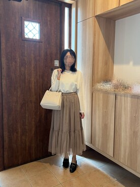 「SHOO・LA・RUE（シューラルー）のアイテム（ハンドバッグ）」を使った、@buru1113さん（レディース・159cm）の秋コーディネート