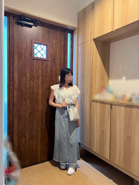 「Honeys（ハニーズ）のアイテム（ショルダーバッグ）」を使った、@buru1113さん（レディース・159cm）の夏コーディネート