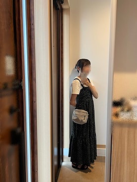 「GLOBAL WORK（グローバルワーク）のリッチクリーン透けにくいコンパクトT/656161（Tシャツ/カットソー、ホワイト系）」を使った、@buru1113さん（レディース・158cm）の夏コーディネート