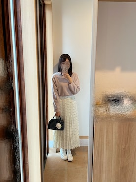 「Honeys（ハニーズ）のアイテム（トップス）」を使った、@buru1113さん（レディース・158cm）の春コーディネート