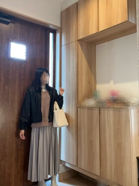 「Te chichi（テチチ）のアイテム（ブルゾン）」を使った、@buru1113さん（レディース・159cm）の冬コーディネート