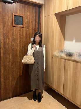 「DRESKIP（ドレスキップ）のアイテム（ワンピース/ドレス）」を使った、@buru1113さん（レディース・159cm）の冬コーディネート