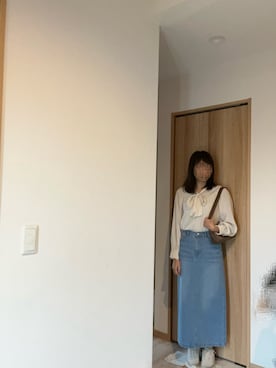 「アイテム（デニムスカート）」を使った、@buru1113さん（レディース・158cm）の秋コーディネート