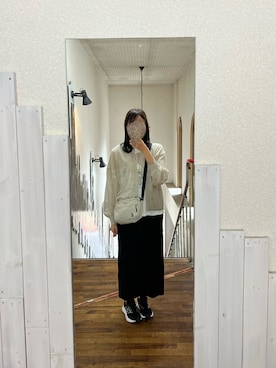 「LOWRYS FARM（ローリーズファーム）のカットリブタイトスカート　103920（スカート、ブラック系）」を使った、@buru1113さん（レディース・158cm）の春コーディネート