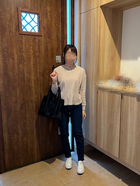 「TORY BURCH（トリーバーチ）のアイテム（トートバッグ）」を使った、@buru1113さん（レディース・159cm）の春コーディネート