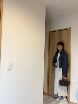 「アイテム（デニムジャケット）」を使った、@buru1113さん（レディース・158cm）の秋コーディネート